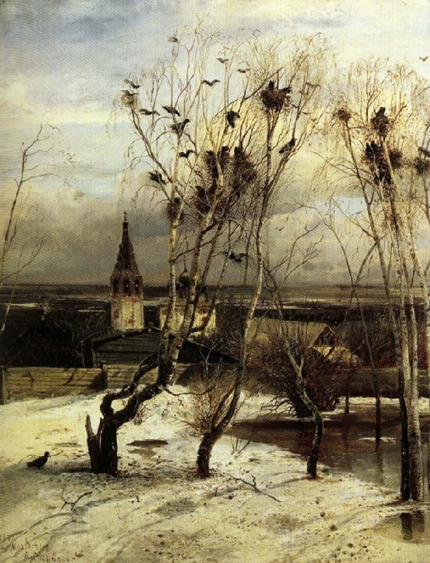 Aleksei Savrasov The Crows are Back Sweden oil painting art